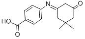 structure of CAS# 436811-31-3, 4-(3,3-Dimethyl-5-Oxo-Cyclohexylideneamino)-Benzoic Acid;4-[(3,3-Dimethyl-5-Oxo-Cyclohexylidene)Amino]Benzoate;4-[(5-Keto-3,3-Dimethyl-Cyclohexylidene)Amino]Benzoate;Zinc03165126