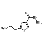 structure of CAS# 438215-42-0, 5-Propyl-3-Thiophenecarbohydrazide;2-propylthiophene-4-carbohydrazide;5-Propylthiophene-3-carbohydrazide;MFCD03419853