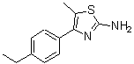 structure of CAS# 438218-98-5, 4-(4-Ethylphenyl)-5-Methyl-1,3-Thiazol-2-Amine;4-(4-ethylphenyl)-5-methyl-1,3-thiazol-2-ylamine;4-(4-ethylphenyl)-5-methyl-1,3-thiazole-2-ylamine;4-(4-Ethyl-phenyl)-5-methyl-thiazol-2-ylamine