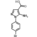 结构式 CAS# 438243-87-9, 5-氨基-1-(4-溴苯基)-1H-吡唑-4-羧酸