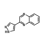 structure of CAS# 439106-90-8, 2-(1H-Pyrazol-4-Yl)Quinoxaline;2-pyrazol-4-ylquinoxaline;MFCD02579323;Peakdale1_002061