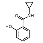 structure of CAS# 440111-82-0, N-Cyclopropyl-2-Hydroxybenzamide;MFCD02934388;N-cyclopropyl(2-hydroxyphenyl)carboxamide;N-cyclopropyl-2-hydroxybenzamide