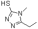 structure of CAS# 4418-57-9, 5-Ethyl-4-Methyl-4H-1,2,4-Triazole-3-Thiol;5-ethyl-4-methyl-1,2,4-triazole-3-thiol;5-Ethyl-4-methyl-4H-[1,2,4]triazole-3-thiol;MFCD03423404