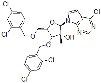 CAS#: 443642-32-8， 7-[3,5-Bis-O-[(2,4-Dichlorophenyl)Methyl]-2-C-Methyl-beta-D-Ribofuranosyl]-4-Chloro-7H-Pyrrolo[2,3-d]Pyrimidine