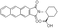 structure of CAS# 446044-44-6, (1R,2R)-2-(1,3-Dioxo-1,3-Dihydro-2H-Naphtho[2,3-f]Isoindol-2-Yl)Cyclohexanecarboxylic Acid;(1R,2R)-2<wbr>-(2,3-Ant<wbr>hracenedi<wbr>carboximi<wbr>do)cycloh<wbr>exanecarb<wbr>oxylic ac<wbr>id;(1R,2R)-2<wbr>-(Anthrac<wbr>ene-2,3-d<wbr>icarboxim<wbr>ido)cyclo<wbr>hexanecar<wbr>boxylic A<wbr>cid