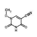 structure of CAS# 446276-10-4, 1-Methoxy-2,4-Dioxo-1,2,3,4-Tetrahydro-5-Pyrimidinecarbonitrile;1-methoxy<wbr>-2,4-diox<wbr>o-1,2,3,4<wbr>-tetrahyd<wbr>ro-5-pyri<wbr>midinecar<wbr>bonitrile;1-methoxy<wbr>-2,4-diox<wbr>o-1,2,3,4<wbr>-tetrahyd<wbr>ropyrimid<wbr>ine-5-car<wbr>bonitrile;MFCD00172922