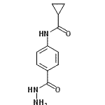 structure of CAS# 446278-50-8, N-[4-(Hydrazinocarbonyl)Phenyl]Cyclopropanecarboxamide;N-(4-(hydrazinecarbonyl)phenyl)cyclopropanecarboxamide;N-[4-(Hydrazinocarbonyl)phenyl]-cyclopropanecarboxamide;N-[4-(hydrazinylcarbonyl)phenyl]cyclopropanecarboxamide