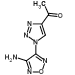 structure of CAS# 447409-41-8, 1-[1-(4-Amino-1,2,5-Oxadiazol-3-Yl)-1H-1,2,3-Triazol-4-Yl]Ethanone;1-(1-(4-a<wbr>mino-1,2,<wbr>5-oxadiaz<wbr>ol-3-yl)-<wbr>1H-1,2,3-<wbr>triazol-4<wbr>-yl)ethan<wbr>one;1-[1-(4-A<wbr>mino-1,2,<wbr>5-oxadiaz<wbr>ol-3-yl)-<wbr>1H-1,2,3-<wbr>triazol-4<wbr>-yl]ethan<wbr>one;1-[1-(4-A<wbr>mino-1,2,<wbr>5-oxadiaz<wbr>ol-3-yl)-<wbr>1H-1,2,3-<wbr>triazol-4<wbr>-yl]ethan<wbr>one #