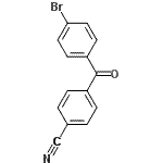 structure of CAS# 452929-54-3, 4-(4-Bromobenzoyl)Benzonitrile;4-Bromo-4'-cyanobenzophenone;MFCD00672021