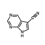structure of CAS# 454685-88-2, 1H-Pyrrolo[2,3-d]Pyrimidine-5-Carbonitrile;1H-pyrrolo[2,3-d]pyrimidine-5-carbonitrile