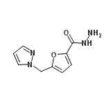 结构式 CAS# 457051-27-3, 5-(1H-吡唑-1-基甲基)-2-呋喃甲酰肼