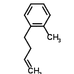 structure of CAS# 45892-60-2, 1-(3-Buten-1-Yl)-2-Methylbenzene;2-(But-3-en-1-yl)toluene;4-(2-Methylphenyl)-1-butene;4-(2-Methylphenyl)but-1-ene