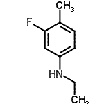 structure of CAS# 459429-74-4, N-Ethyl-3-Fluoro-4-Methylaniline;benzenamine, N-ethyl-3-fluoro-4-methyl-;ethyl(3-fluoro-4-methylphenyl)amine;MFCD11146132
