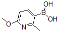 structure of CAS# 459856-12-3, B-(6-Methoxy-2-Methyl-3-Pyridinyl)-Boronic Acid;Boronic Acid, (6-Methoxy-2-Methyl-3-Pyridinyl)- (9CI);(6-METHOXY-2-METHYLPYRIDIN-3-YL)BORONIC ACID;2-METHOXY-6-METHYL-5-PYRIDINYLBORONIC ACID