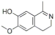 structure of CAS# 4602-70-4, 1-Methyl-7-Hydroxy-6-Methoxy-3,4-Dihydroisoquinoline;Zinc02512260;3,4-Dihydroisoquinolin-7-Ol, 6-Methoxy-1-Methyl-;6-Methoxy-1-Methyl-3,4-Dihydro-7-Isoquinolinol