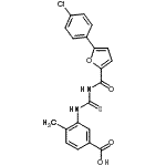 CAS#: 461408-84-4， 3-({[5-(4-Chlorophenyl)-2-Furoyl]Carbamothioyl}Amino)-4-Methylbenzoic Acid