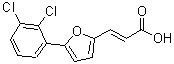 结构式 CAS# 463351-44-2, (2E)-3-[5-(2,3-二氯苯基)-2-呋喃基]丙烯酸