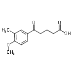 structure of CAS# 4642-30-2, 5-(4-Methoxy-3-Methylphenyl)-5-Oxopentanoic Acid;5-(4-Methoxy-3-methylphenyl)-5-oxovaleric acid