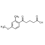 结构式 CAS# 4642-37-9, 5-(4-甲氧基-2-甲基苯基)-5-氧代戊酸