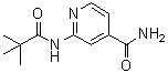 structure of CAS# 470463-37-7, 2-[(2,2-Dimethyl-1-Oxopropyl)Amino]-4-Pyridinecarboxamide;2-(2,2-Dimethyl-Propionylamino)-Isonicotinamide