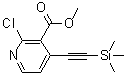结构式 CAS# 470463-44-6, 2-氯-4-[(三甲基硅烷基)乙炔基]烟酸甲酯