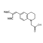 结构式 CAS# 47072-52-6, [6-(2,2-二氰基乙烯基)-3,4-二氢-1(2H)-喹啉基]乙酸
