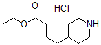 structure of CAS# 473987-07-4, 4-Piperidinebutanoic Acid Ethyl Ester Hydrochloride (1:1);4-Piperidin-4-Yl-Butyric Acid Ethyl Ester Hydrochloride;Ethyl 4-Piperidinebutyrate Hydrochloride;ETHYL 4-PIPERIDINEBUTYRATE HCL
