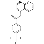 structure of CAS# 476472-22-7, 2-(4-Quinolinyl)-1-[4-(Trifluoromethyl)Phenyl]Ethanone;2-(4-quinolyl)-1-[4-(trifluoromethyl)phenyl]ethan-1-one;2-(quinolin-4-yl)-1-(4-(trifluoromethyl)phenyl)ethanone;2-Pyrrolidin-1-ylmethyl-benzylamine