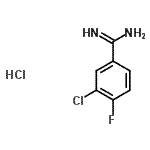 structure of CAS# 477844-52-3, 3-Chloro-4-Fluorobenzenecarboximidamide Hydrochloride (1:1);3-Chloro-4-fluorobenzamidine hydrochloride;3-Chloro-4-fluoro-benzamidine hydrochloride;MFCD00663597