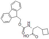 结构式 CAS# 478183-63-0, (alphaR)-alpha-[[(9H-芴-9-基甲氧基)羰基]氨基]-环丁烷丙酸