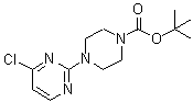 结构式 CAS# 479691-42-4, 4-(4-氯-2-嘧啶基)-1-哌嗪羧酸叔丁酯