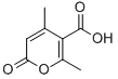 structure of CAS# 480-65-9, 4,6-Dimethyl-2-oxo-2H-pyran-5-carboxylic acid;2,4-Dimethyl-6-Oxo-Pyran-3-Carboxylic Acid;2,4-Dimethyl-6-Oxo-3-Pyrancarboxylic Acid;6-Keto-2,4-Dimethyl-Pyran-3-Carboxylic Acid