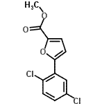 structure of CAS# 480423-60-7, Methyl 5-(2,5-Dichlorophenyl)-2-Furoate;Methyl 5-(2,5-dichlorophenyl)-2-furoate;592676_ALDRICH