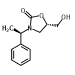结构式 CAS# 480424-72-4, (5S)-5-(羟基甲基)-3-[(1R)-1-苯基乙基]-1,3-恶唑烷-2-酮