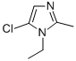 structure of CAS# 4897-22-7, 5-Chloro-1-Ethyl-2-Methylimidazole;5-Chloro-1-Ethyl-2-Methyl-Imidazole;1H-Imidazole, 5-Chloro-1-Ethyl-2-Methyl-;Inchi=1/C6h9cln2/C1-3-9-5(2)8-4-6(9)7/H4h,3H2,1-2H