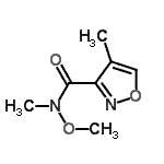 CAS 登录号：496871-07-9， N-甲氧基-N,4-二甲基-1,2-恶唑-3-甲酰胺