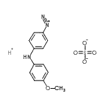 structure of CAS# 49732-38-9, 4-[(4-Methoxyphenyl)Amino]Benzenediazonium Hydrogen Sulfate (1:1:1);4-(4-METHOXYPHENYLAMINO)BENZENEDIAZONIUM HYDROGEN SULFATE;4-Diazo-4'-methoxydiphenylamine Sulfate;4-DIAZO-4-METHOXYDIPHENYLAMINESULFATE