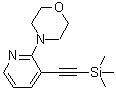 structure of CAS# 499193-56-5, 4-{3-[(Trimethylsilyl)Ethynyl]-2-Pyridinyl}Morpholine;4-(3-((trimethylsilyl)ethynyl)pyridin-2-yl)morpholine;4-(3-Trimethylsilanylethynyl-pyridin-2-yl)-morpholine;MFCD06658998