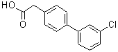 结构式 CAS# 5001-94-5, (3'-氯-联苯-4-基)-乙酸