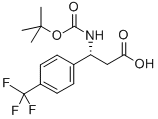 structure of CAS# 501015-19-6, (R)-Boc-4-(Trifluoromethyl)-beta-Phe-OH