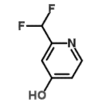 structure of CAS# 501125-75-3, 2-(Difluoromethyl)-4-Pyridinol;2-(Difluoromethyl)-4-hydroxypyridine;2-(Difluoromethyl)pyridin-4-ol;2-(Difluo<wbr>romethyl)<wbr>pyridin-4<wbr>-ol, α,α-<wbr>Difluoro-<wbr>4-hydroxy<wbr>-2-picoli<wbr>ne
