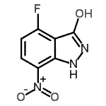 CAS 登录号：501650-69-7， 4-氟-7-硝基-1H-吲唑-3-醇
