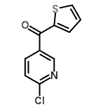 structure of CAS# 501681-39-6, (6-Chloro-3-Pyridinyl)(2-Thienyl)Methanone;2-chloro-5-(2-thenoyl)pyridine;NSC343343