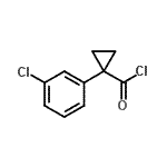 structure of CAS# 501698-47-1, 1-(3-Chlorophenyl)Cyclopropanecarbonyl Chloride;1-(3-chlorophenyl)cyclopropanecarbonyl chloride