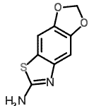 structure of CAS# 50850-94-7, [1,3]Dioxolo[4,5-f][1,3]Benzothiazol-6-Amine;[1,3]dioxolo[4',5':4,5]benzo[1,2-d]thiazol-6-amine;[1,3]Dioxolo[4',5':4,5]benzo[1,2-d]thiazol-6-ylamine;ZINC02455747