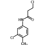 structure of CAS# 51318-77-5, 3-Chloro-N-(3-Chloro-4-Methylphenyl)Propanamide;3-Chloro-N-(3-chloro-4-methyl-phenyl)-propionamide;MFCD00995248;propanamide, 3-chloro-N-(3-chloro-4-methylphenyl)