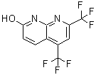 structure of CAS# 51420-73-6, 5,7-Bis(Trifluoromethyl)[1,8]Naphthyridin-2-Ol;5,7-BIS(TRIFLUOROMETHYL)[1,8]NAPHTHYRIDIN-2-OL