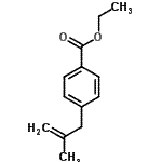structure of CAS# 514821-16-0, Ethyl 4-(2-Methyl-2-Propen-1-Yl)Benzoate;3-(4-carboethoxyphenyl)-2-methyl-1-propene;4-(2-METHYL-ALLYL)-BENZOIC ACID ETHYL ESTER
