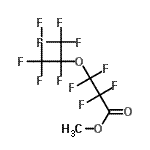 结构式 CAS# 51502-43-3, 甲基2,2,3,3-四氟-3-[(1,1,1,2,3,3,3-七氟-2-丙基)氧基]丙酸酯