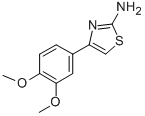 structure of CAS# 51837-85-5, 4-(3,4-Dimethoxy-Phenyl)-Thiazol-2-Ylamine;4-(3,4-Dimethoxyphenyl)Thiazol-2-Amine;4-(3,4-Dimethoxyphenyl)-2-Thiazolamine;[4-(3,4-Dimethoxyphenyl)Thiazol-2-Yl]Amine